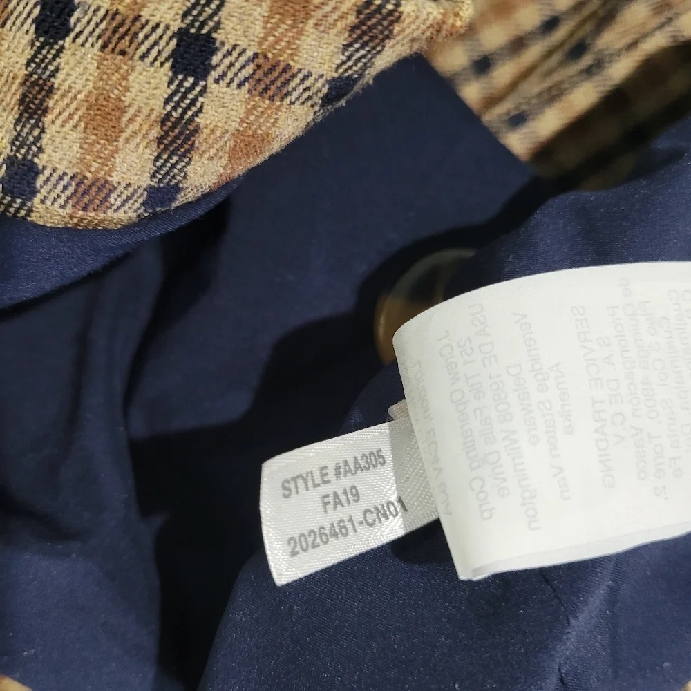 Madewell Caldwell Double Breasted Blazer Desert Check Size XS AA305